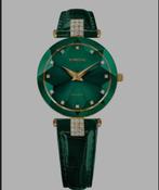 Facet Strass Swiss Ladies Watch J5.496.M, Overige merken, Leer, Staal, Polshorloge