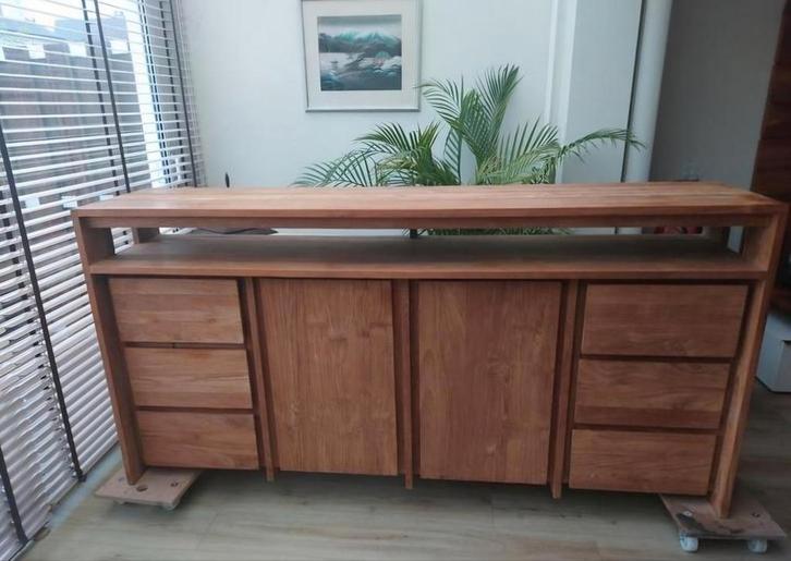 Prachtig teakhouten dressoir / tvkast van Troubadour, Huis en Inrichting, Kasten | Dressoirs, Zo goed als nieuw, 200 cm of meer