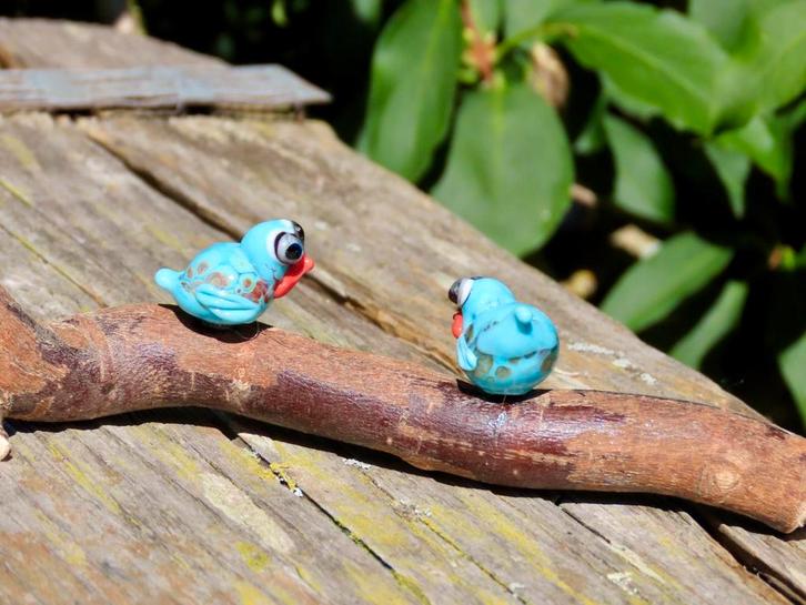 Handgemaakte unieke glazen vogeltjes. Werkelijk heel uniek, Verzamelen, Beelden en Beeldjes, Nieuw, Dier, Ophalen of Verzenden