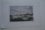 KAMPEN GEZICHT VANAF DE IJSSEL 1858 TERWEN STAALGRAVURE E69, Verzenden