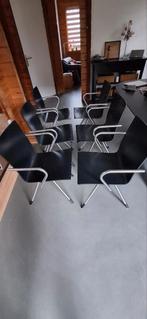 6 Vintage Arco Mikado eetkamerstoelen, Huis en Inrichting, Stoelen, Ophalen, Gebruikt, Zwart, Vintage