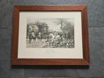 Tekening / Litho Vossenjacht, Antiek en Kunst, Ophalen