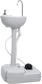 Mobiele wastafel met kraantje voetpomp 17L waterreservoir, Caravans en Kamperen, Kampeeraccessoires, Ophalen, Zo goed als nieuw