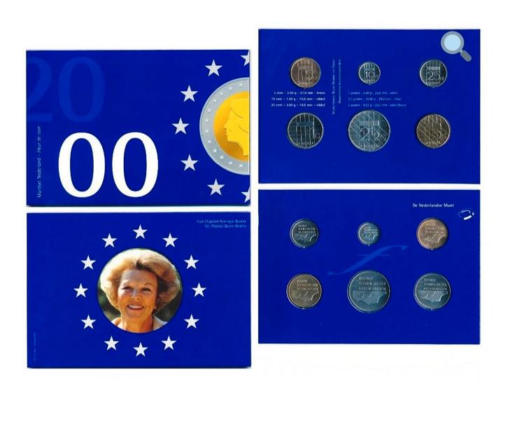 (2x) Nederland 2000 Jaarset Beatrix FDC, Postzegels en Munten, Munten | Nederland, Setje, Euro's, Koningin Beatrix, Ophalen of Verzenden