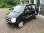 Opel Agila 1.2-16V Essentia Kilometerstand Nap! (bj 2004), Auto's, Voorwielaandrijving, Stof, Zwart, Zwart