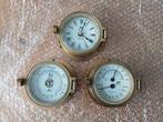 Messing klokken barometer thermometer hygrometer en klok, Ophalen of Verzenden, Zo goed als nieuw