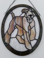 Welsh terriër zeer mooi tiffany glas, Ophalen of Verzenden, Zo goed als nieuw, Glas