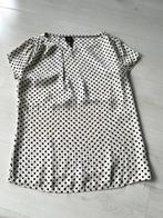 Mango polkadot top - maat XS, Ophalen, Mango, Zwart, Zo goed als nieuw