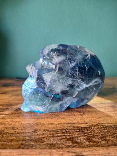 Skull feather fluoriet, Verzamelen, Mineralen en Fossielen, Mineraal, Verzenden