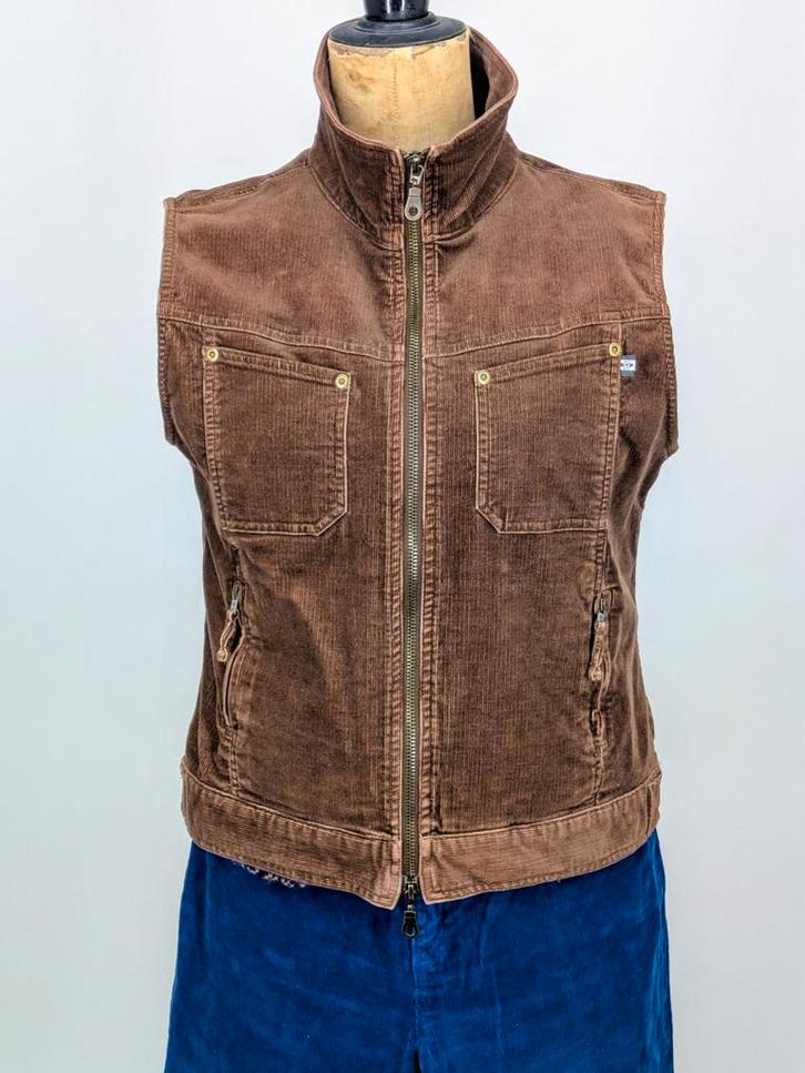 Si Corduroy Gilet Maat 40 - Middenbruin, Kleding | Dames, Bodywarmers, Zo goed als nieuw, Maat 38/40 (M), Bruin, Ophalen of Verzenden