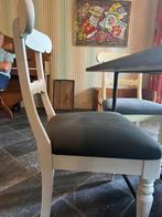 8 klassieke witte eetkamerstoelen, Vijf, Zes of meer stoelen, Gebruikt, Wit, Hout