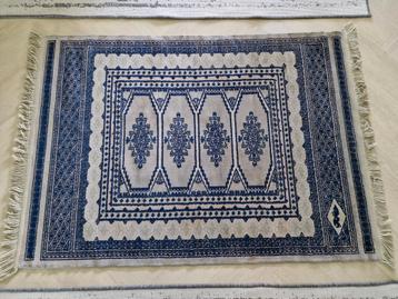 perzische tapijt wol hand geknoopt blauw creme grijs beschikbaar voor biedingen