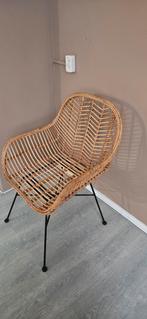 Vintage Rotan Stoel met Metalen Poten, Ophalen