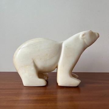 Ijsbeer Polar bear marmer art deco inuit eskimo art beschikbaar voor biedingen