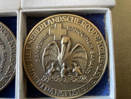 Penning, Karl Landsteiner-penning, Postzegels en Munten, Penningen en Medailles, Brons, Nederland, Ophalen of Verzenden
