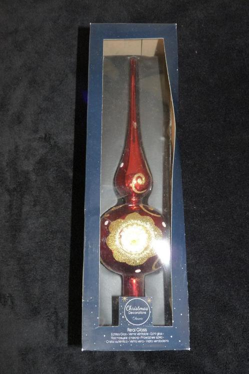 nieuw kerstboom piek rood-goud, Diversen, Kerst, Nieuw, Ophalen of Verzenden