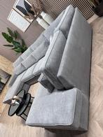 ZGAN Ribstof U-Bank/Hoekbank - Licht Grijs - 378cm, Huis en Inrichting, Ophalen, -, -, Hoekbank