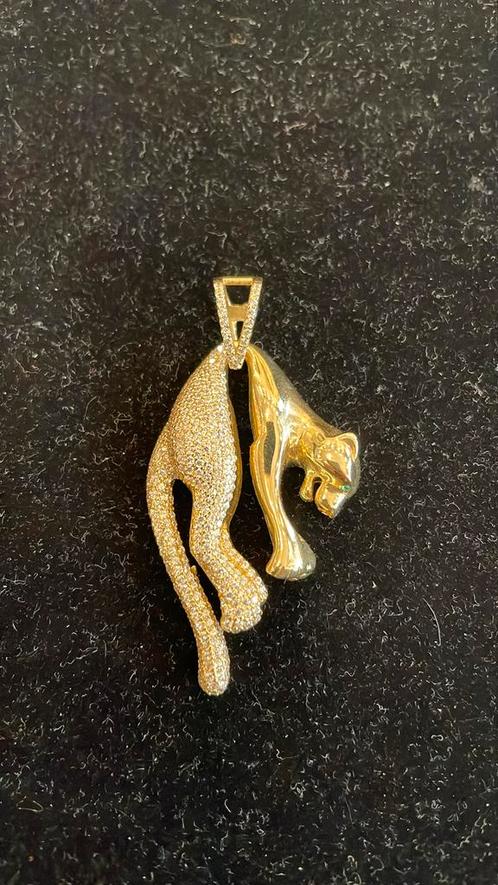 14 k gouden panter hanger 12 gram, Sieraden, Tassen en Uiterlijk, Kettinghangers, Nieuw, Goud, Goud, Dier, Ophalen of Verzenden