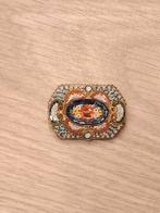 Vintage micro mosaic broche, Ophalen of Verzenden, Zo goed als nieuw, Minder dan 4 cm, Overige materialen