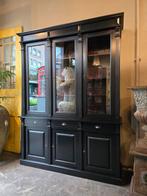 Mooie hoge Vitrinekast | Buffetkast | boekenkast zwart, Huis en Inrichting, Kasten | Buffetkasten, Gebruikt, 200 cm of meer, Niet te achterhalen