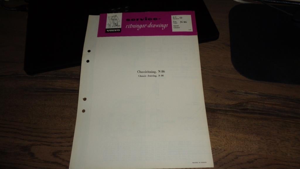 Bouwtekening VOLVO  N86  ,  5-1967, Verzenden, Nieuw, Volvo