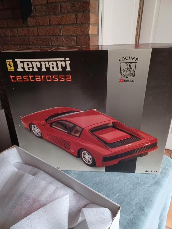 Pocher Ferrari Testarossa 1:8 Bouwpakket K51, Hobby en Vrije tijd, Modelauto's | 1:5 tot 1:12, Auto, Ophalen of Verzenden