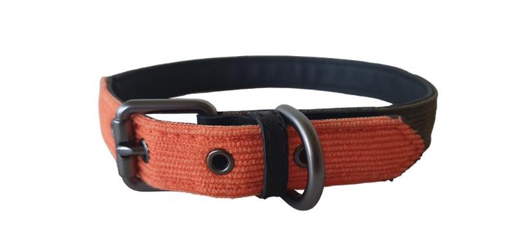 51 DEGREES NORTH Milano Halsband Kaki-Oranje 45-54 cm KOOPJE, Dieren en Toebehoren, Hondenhalsbanden en Penningen, Nieuw, Ophalen of Verzenden