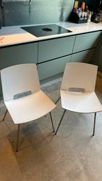 2 Ikea Fritz eetkamer stoelen - wit, Ophalen, Zo goed als nieuw, Wit