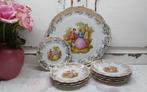 Rococo porseleinen gebakset,  Fragonard afbeeldingen 9 delig, Antiek en Kunst, Antiek | Porselein, Ophalen of Verzenden