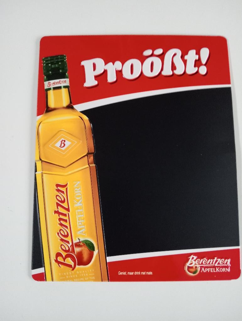 Reclame Bordje Proost Berentzen/Apfelkorn, Ophalen of Verzenden, Nieuw, Reclamebord