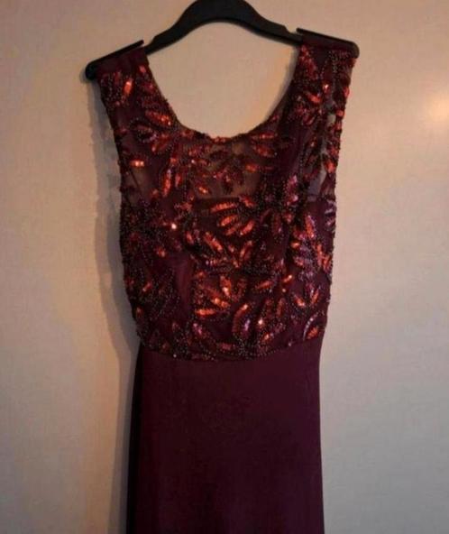 Bordeaux galajurk, Kleding | Dames, Gelegenheidskleding, Zo goed als nieuw, Galajurk, Maat 36 (S), Rood, Ophalen of Verzenden