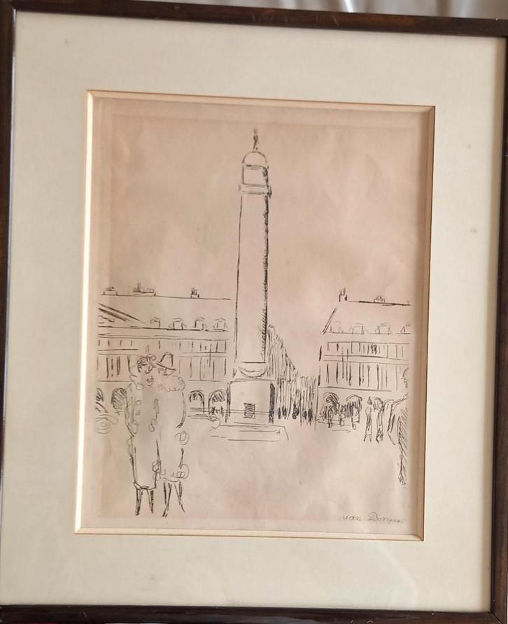 Kees Van Dongen - Place Vendôme Lithografie, Antiek en Kunst, Kunst | Litho's en Zeefdrukken, Ophalen of Verzenden