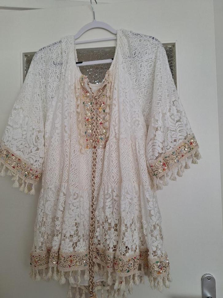IBIZA TUNIEK  { KANT }, Kleding | Dames, Blouses en Tunieken, Zo goed als nieuw, Overige kleuren, Ophalen
