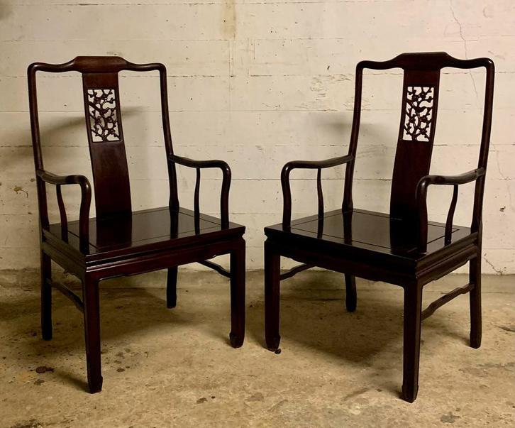 4x vintage  Rosewood Chinese Mingstijl stoelen, Antiek en Kunst, Antiek | Meubels | Stoelen en Banken, Ophalen