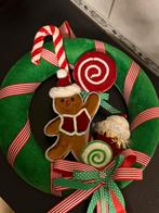 Velvet snoepthema krans kerst, Diversen, Kerst, Ophalen of Verzenden, Zo goed als nieuw