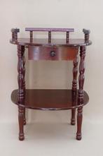 bijzettafel met lade antiek mahoniehout   tafeltje, 45 tot 60 cm, Minder dan 55 cm, Gebruikt, Ophalen of Verzenden