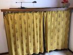 Retro 2 persoons opklapbed met houten bovenombouw, Ophalen, Gebruikt, Eenpersoons, 200 cm