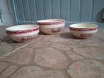 Driedelige oude brocante Sarrequemines schaaltjes, Ophalen of Verzenden