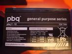 3x PBQ 7-12 Accu's - 12V 7Ah, Ophalen, Gebruikt