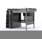 New York hoogslaper met bureau en kast - 90x200 - Grijs, Niet ingevuld, Niet ingevuld, Niet ingevuld