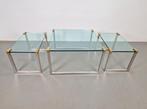 3 x Regency Peter Ghyczy salontafel bijzettafel T53 messing, Huis en Inrichting, Tafels | Salontafels, Ophalen, 100 tot 150 cm