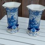 3 oude Vazen Delfs Blauw, Antiek en Kunst, Antiek | Vazen, Ophalen of Verzenden
