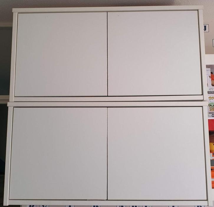 4 witte Ikea Effektiv hangkasten, Huis en Inrichting, Kasten | Wandmeubels, Zo goed als nieuw, Minder dan 100 cm, Minder dan 150 cm