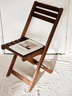 Vintage donker houten klapstoel, Ophalen