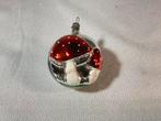 Zeer fraaie oude glazen kerstbal met paddenstoelen, Diversen, Ophalen of Verzenden, Gebruikt
