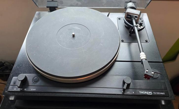 Thorens TD 320 MKII Platenspeler met Denon DL-110, Audio, Tv en Foto, Platenspelers, Gebruikt, Platenspeler, Thorens, Ophalen