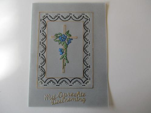 nr 182 pergamano rouw kaart, Hobby en Vrije tijd, Kaarten | Zelfgemaakt, Nieuw, Overige thema's, Ophalen of Verzenden