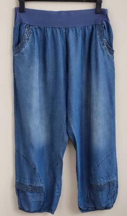 Paprika wijdvallende soepele jeans mt. 50 (4), Kleding | Dames, Grote Maten, Zo goed als nieuw, Broek of Spijkerbroek, Blauw, Ophalen of Verzenden
