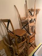 Bolero houten eetkamerstoelen met rieten zitting, Ophalen, Gebruikt, Bruin, Landelijk