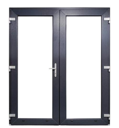 Kunststof  Dubbele Deur  B180 H215cm Antraciet, Doe-het-zelf en Verbouw, Deuren en Horren, Nieuw, Buitendeur, 215 cm of meer, 120 cm of meer